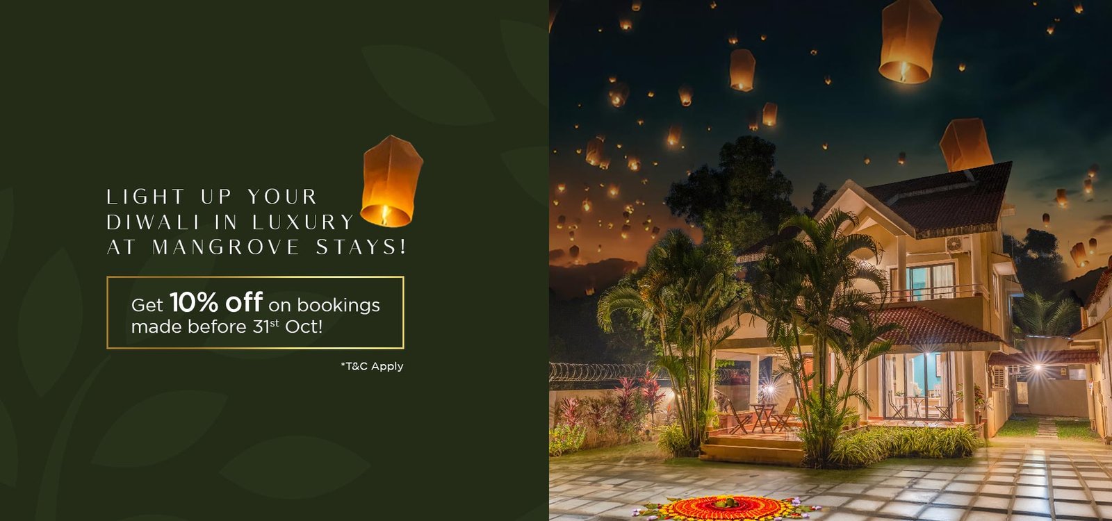 Mangrovestays diwali offer Diwali Offer